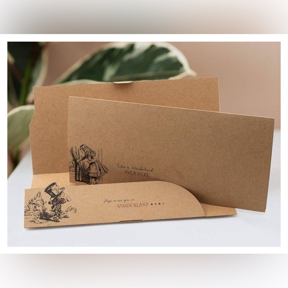 Vintage tea party invitations Alice In Wonderland Disney Theme DIY party invite - Picture 3 of 5